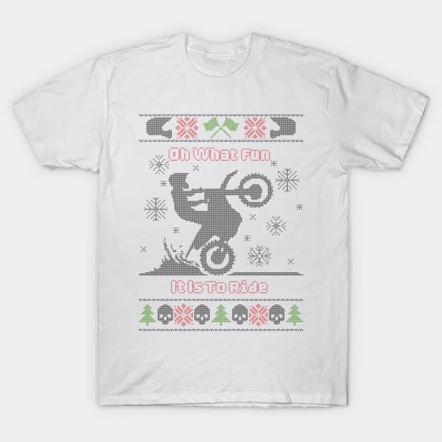 Moto Christmas T-Shirt by BAHMcreations